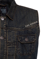 King Kerosin - Denim Weste Stickerei «Motor State»