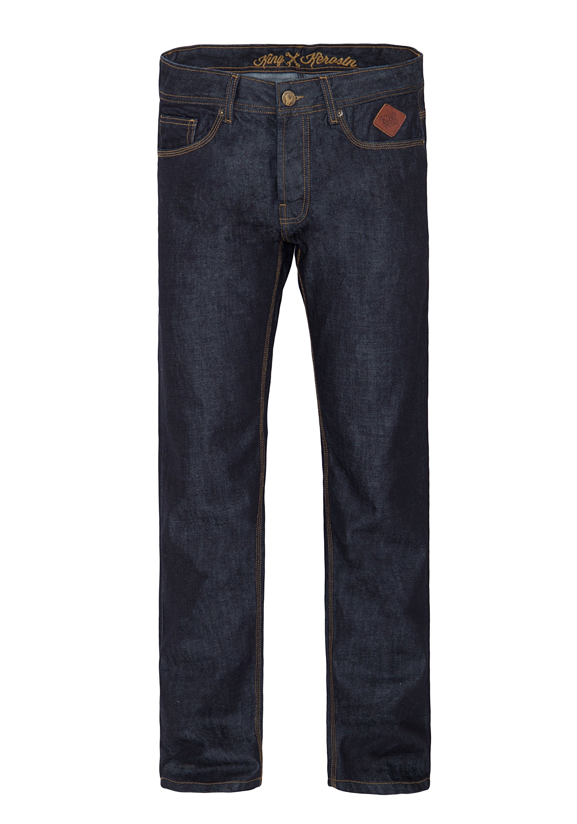 King Kerosin - Regular Fit Jeans in dark blue mit Logo-Patch «Robin»
