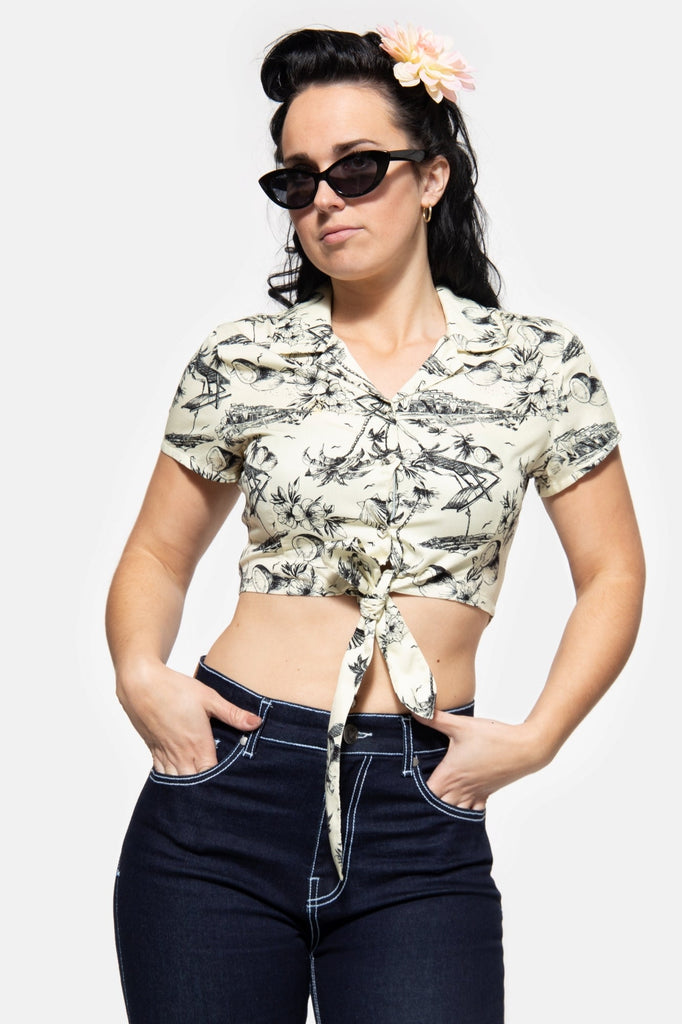 Queen Kerosin Knotenbluse