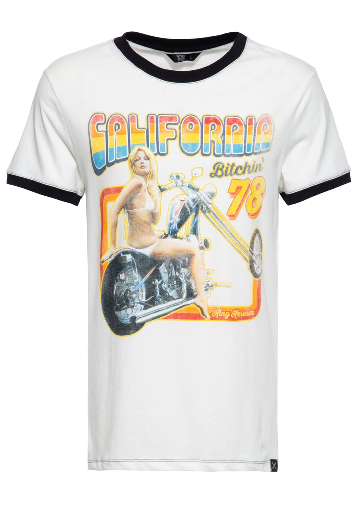 Kontrast T-Shirt «California Bitchin» - KING KEROSIN
