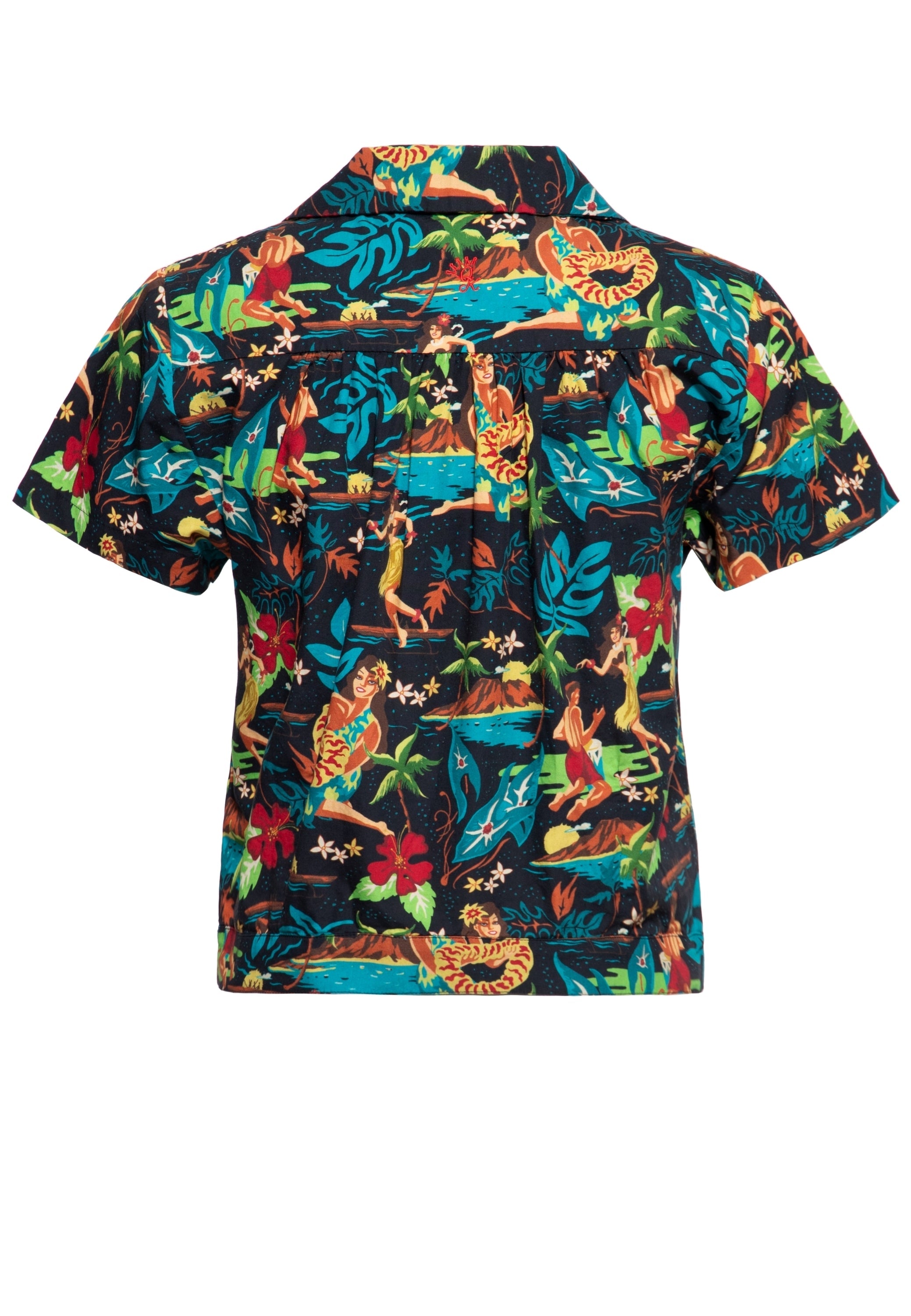 Queen Kerosin - Kurzarm Bluse «organic cotton»