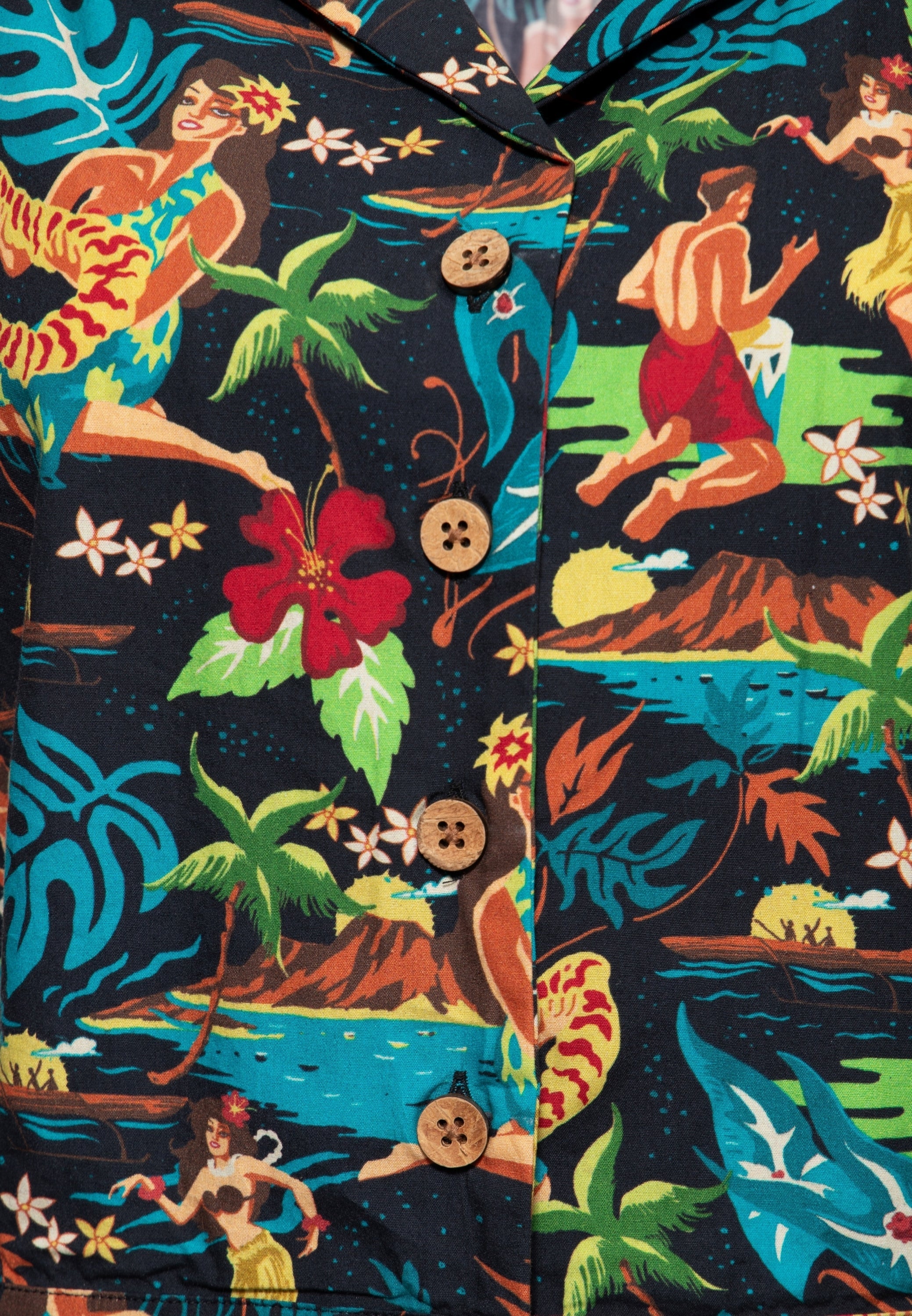 Queen Kerosin - Kurzarm Bluse «organic cotton»