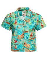 Kurzarm Bluse «organic cotton» Hemdblusen von Queen Kerosin