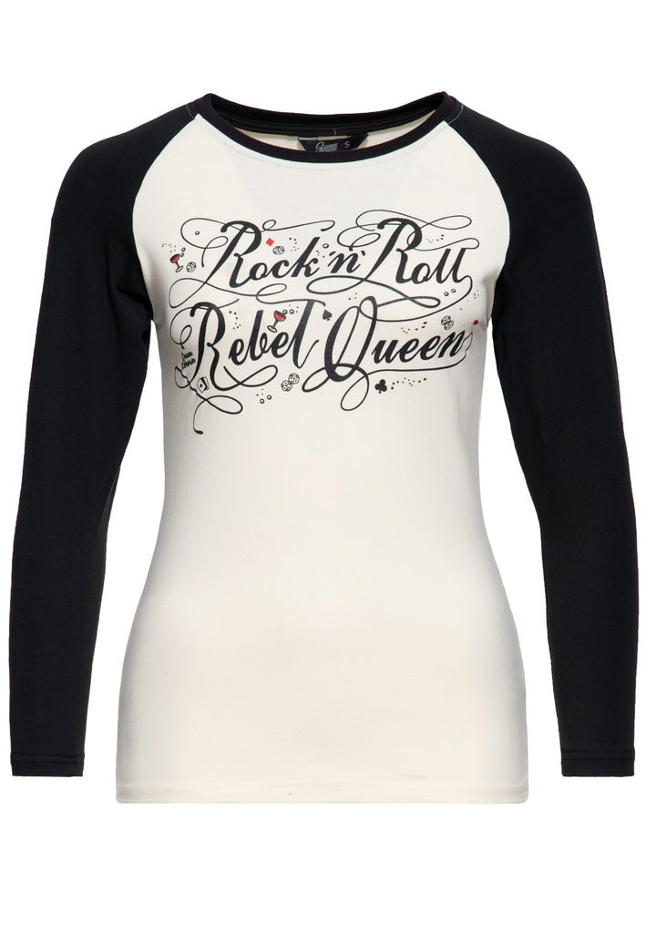 Langarmshirt «Rock'n' Roll Rebel Queen» - KING KEROSIN