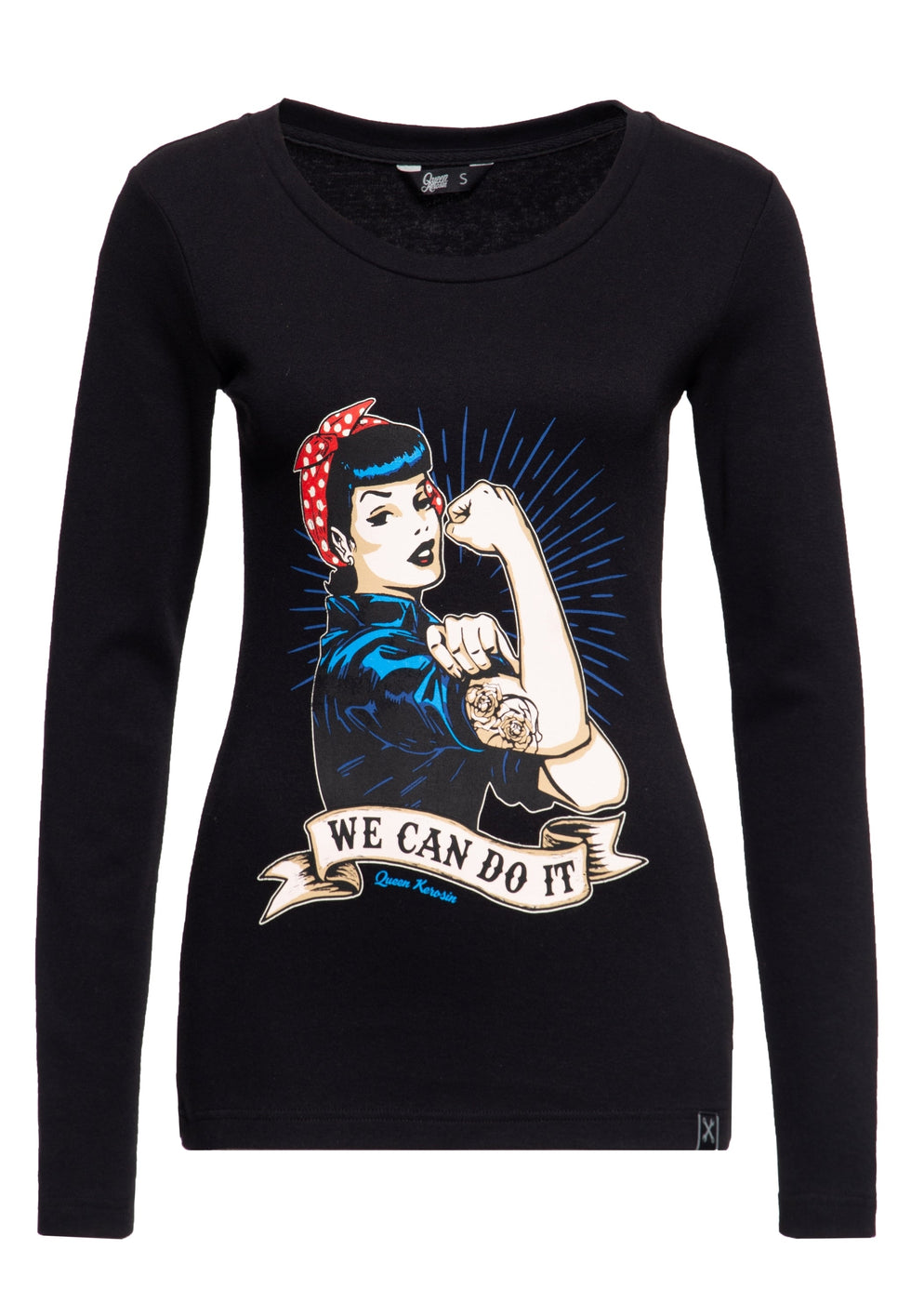 Queen Kerosin Badass Babe T-shirt in pruimpaars Queen Kerosin Badass Babe T-shirt in pruimpaars