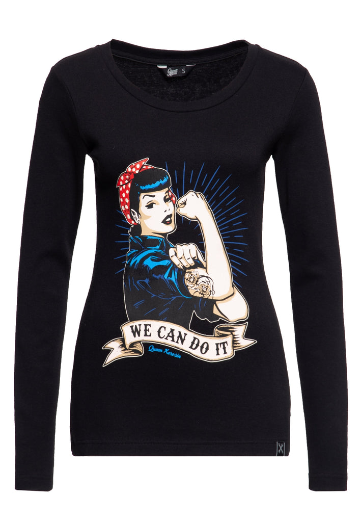 Queen Kerosin Langarmshirt «We can do it»