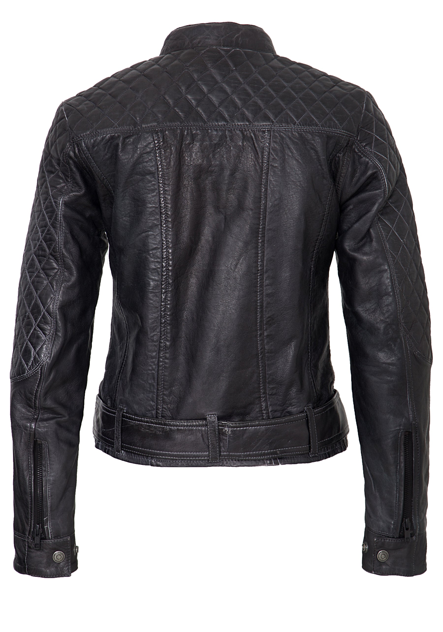 Lederjacke mit Kontrastfutter - KING KEROSIN