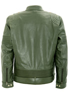 King Kerosin - Lederjacke Print und Racer-Streifen «Cafe Racer»