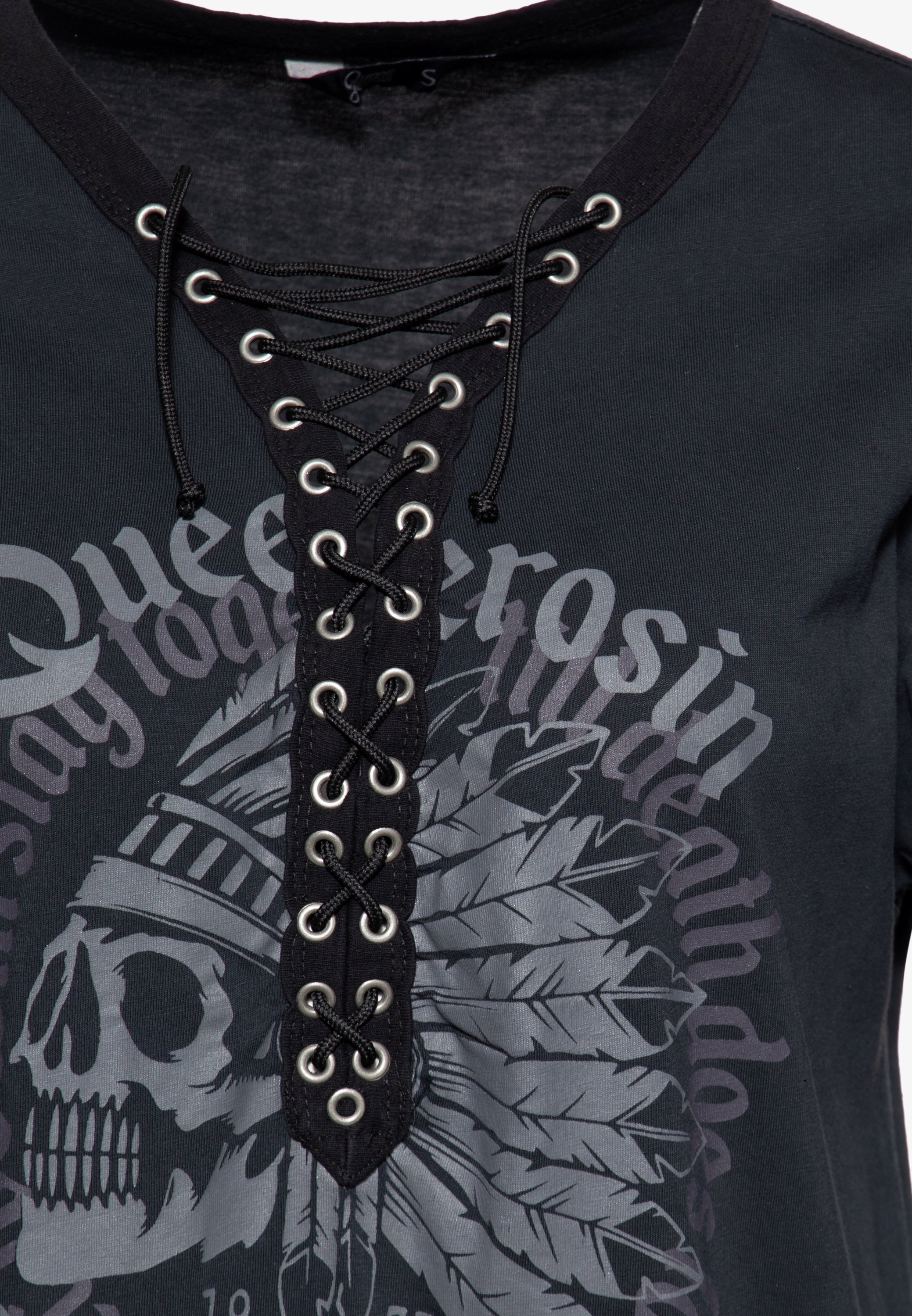 Loose Fit Longshirt «Indian Rider Queen» - KING KEROSIN