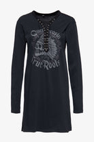 Loose Fit Longshirt «Indian Rider Queen» - KING KEROSIN
