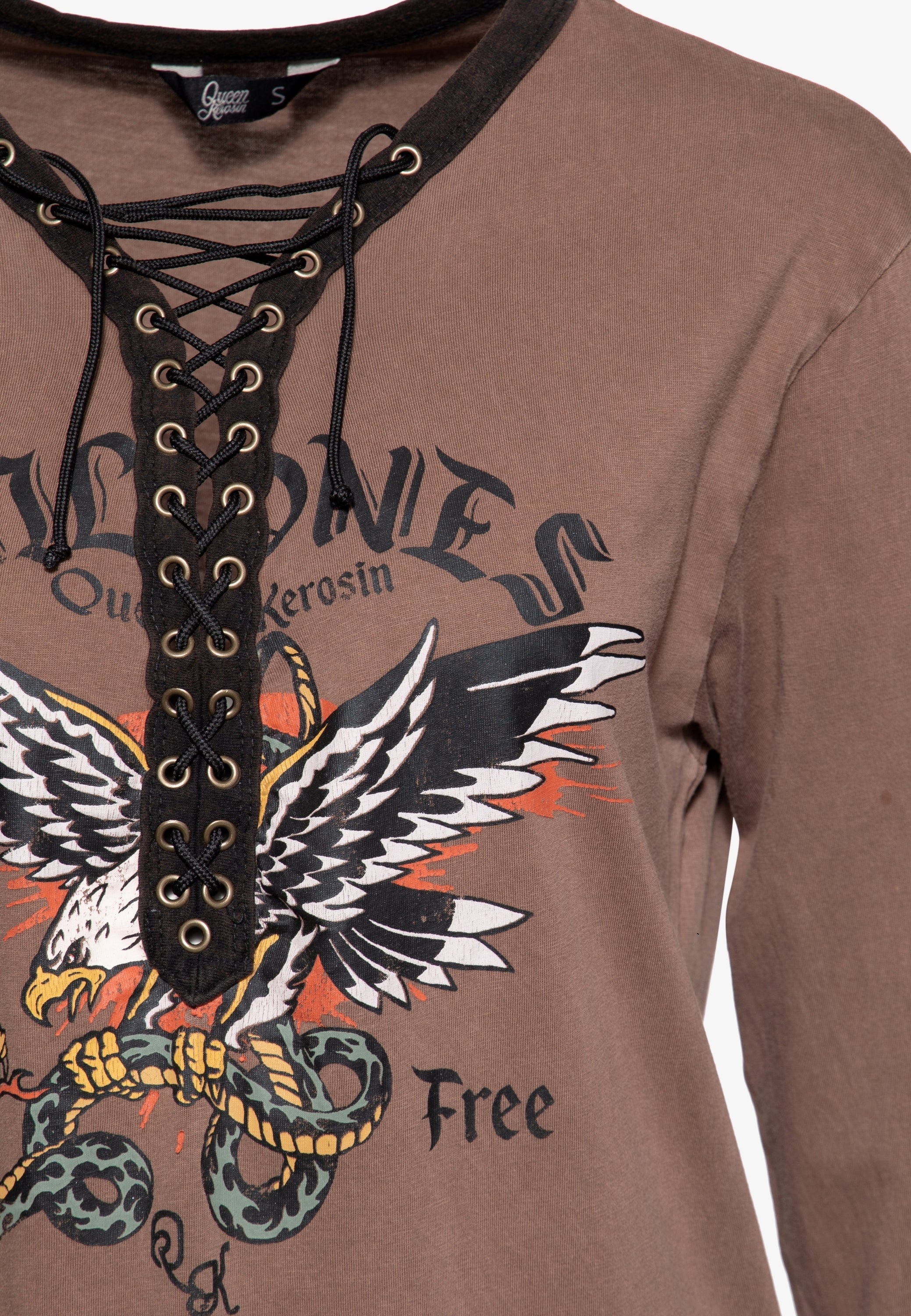 Loose Fit Longshirt «Wild Ones Ride Free» - KING KEROSIN