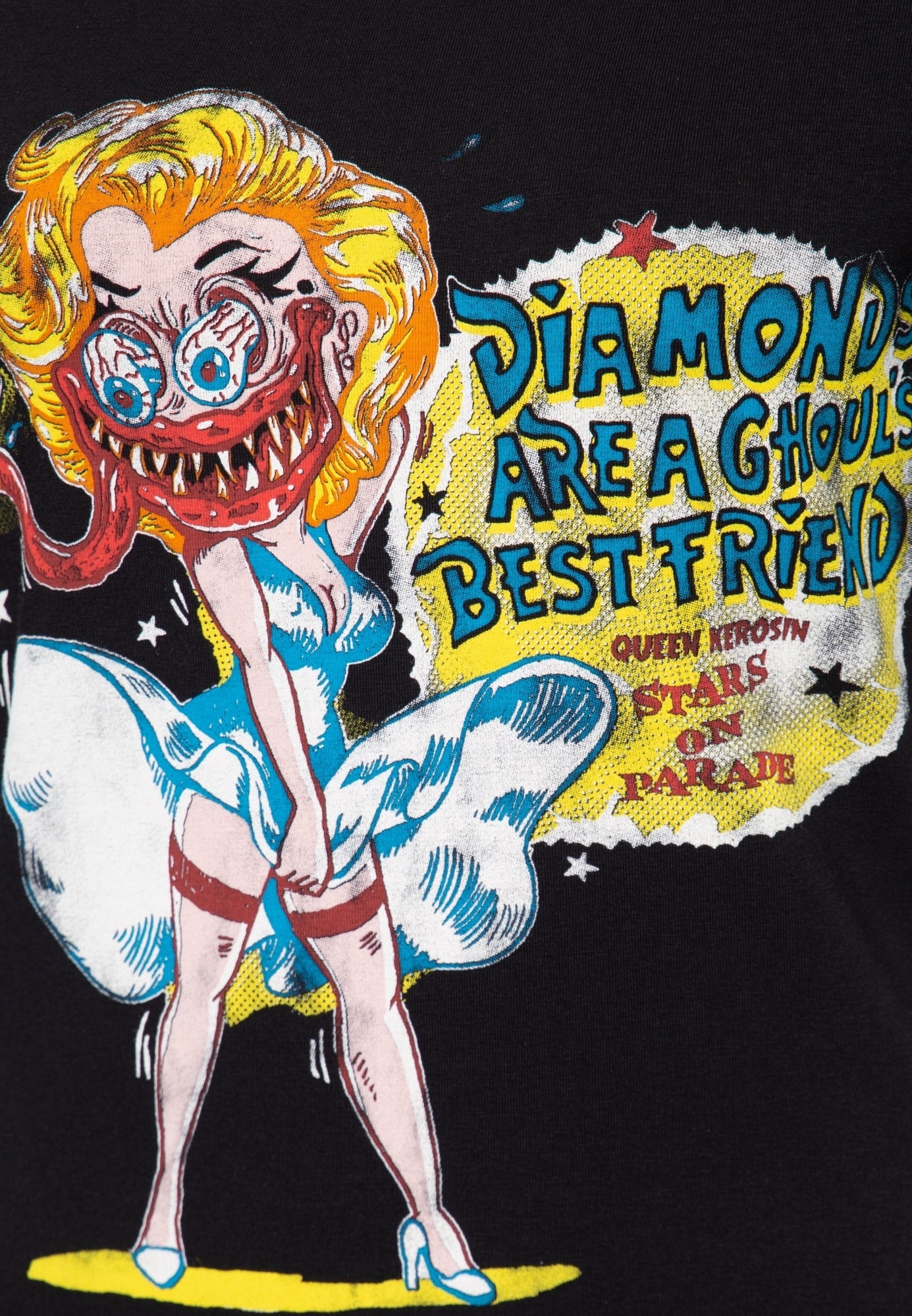 Queen Kerosin - Monster T-Shirt mit Frontprint «Diamonds»