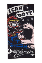 Queen Kerosin - Multifunktions-Tunnel aus Coolmax mit Monster Print «I can do it»