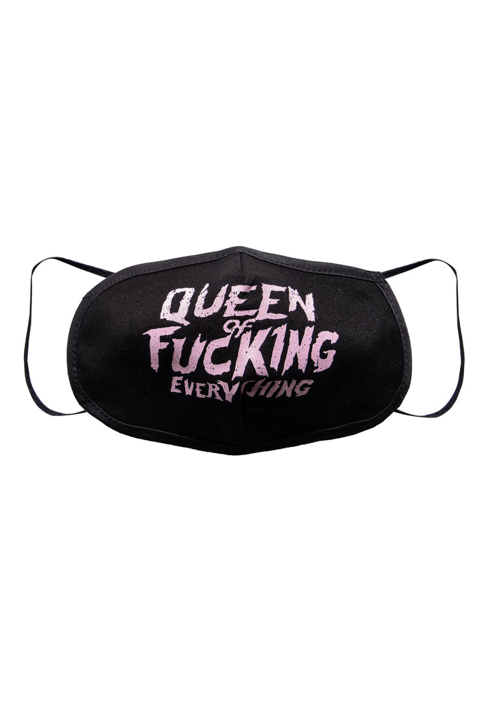 Queen Kerosin - Mundschutzmaske mit Frontprint «Queen of fucking everything»