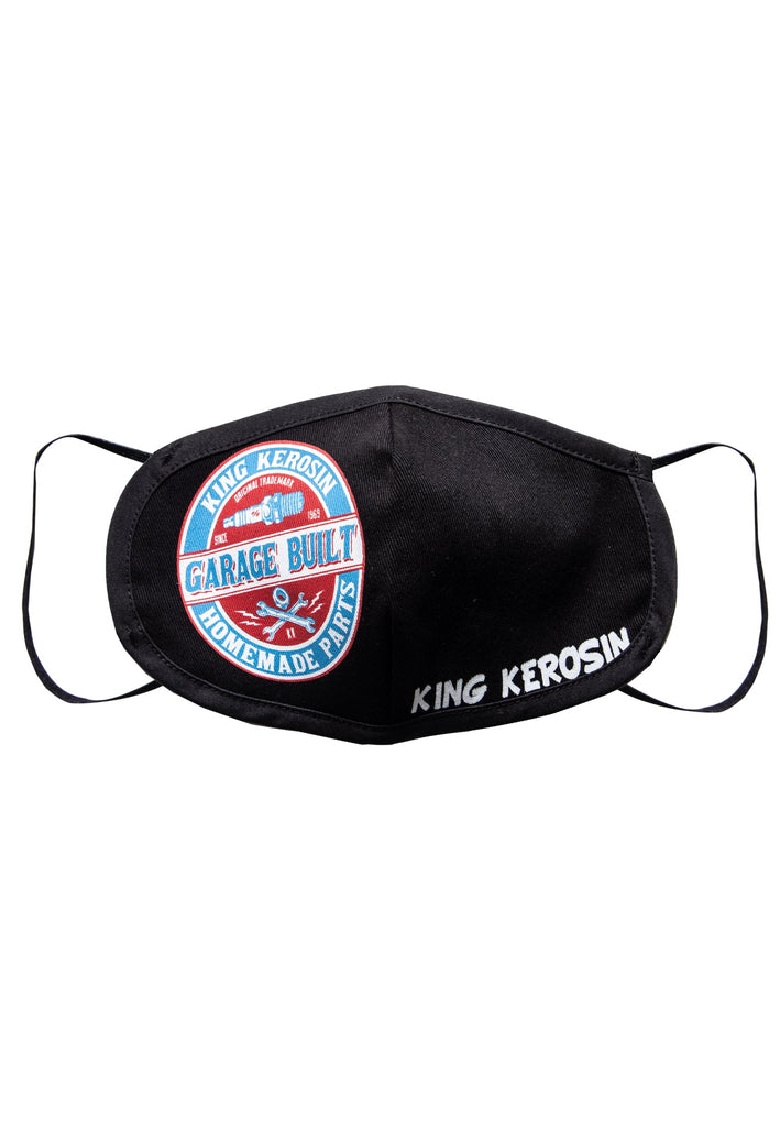 King Kerosin - Mundschutzmaske mit vintage Frontprint «Garage Built»