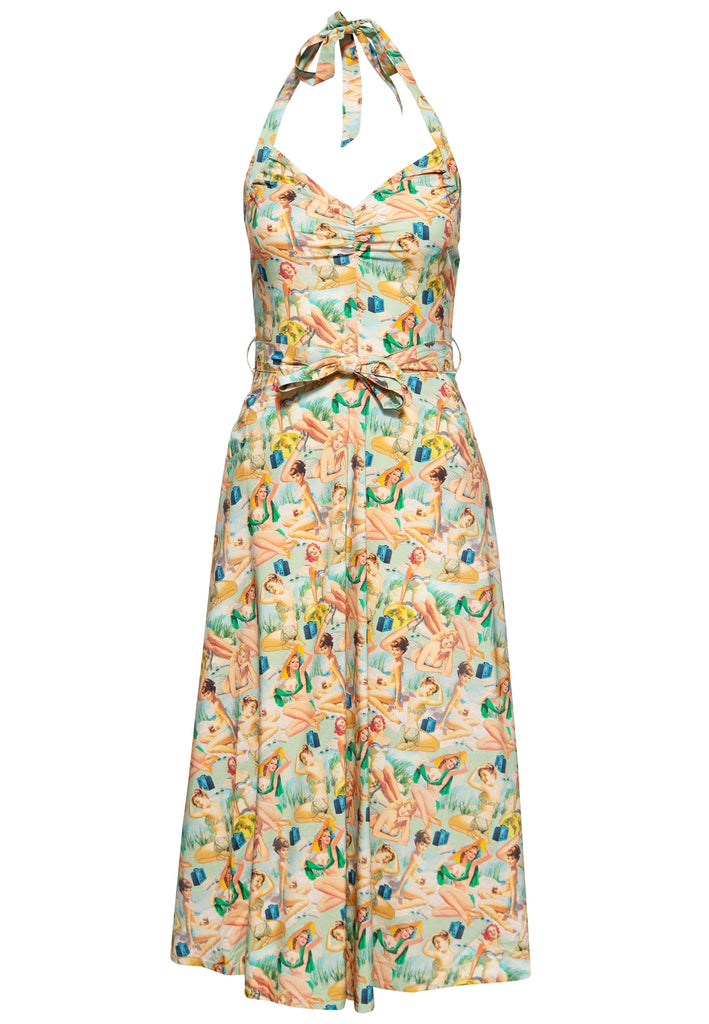 Queen Kerosin Neckholder Pencil Kleid