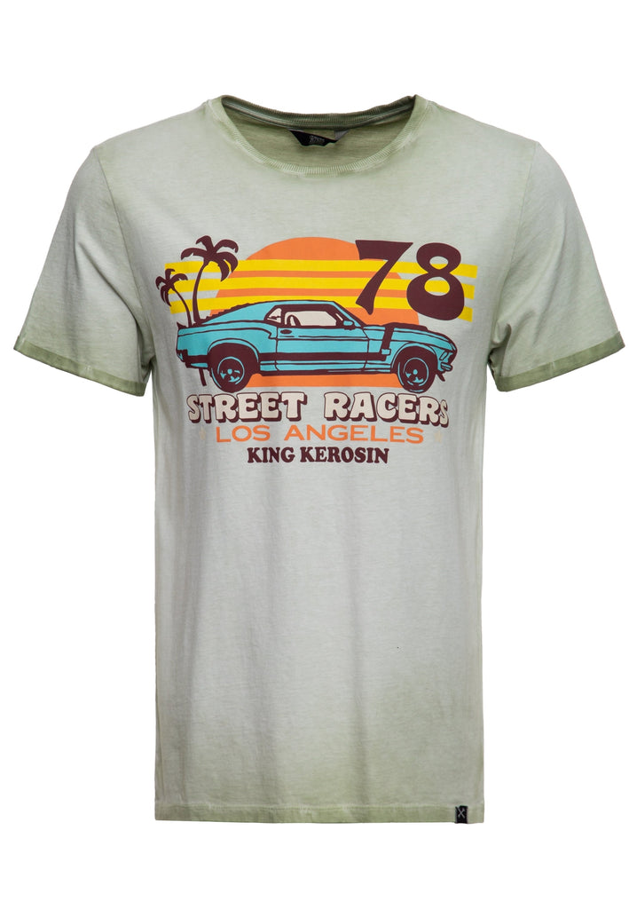 King Kerosin - Oil Wash T-Shirt «Street Racers L.A.»
