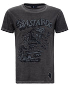 King Kerosin - Oil Washed Print T-Shirt im Used Look «El Bastardo»