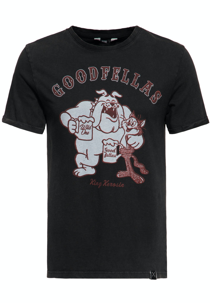 Queen Kerosin Oil Washed T-Shirt «GoodFellas»