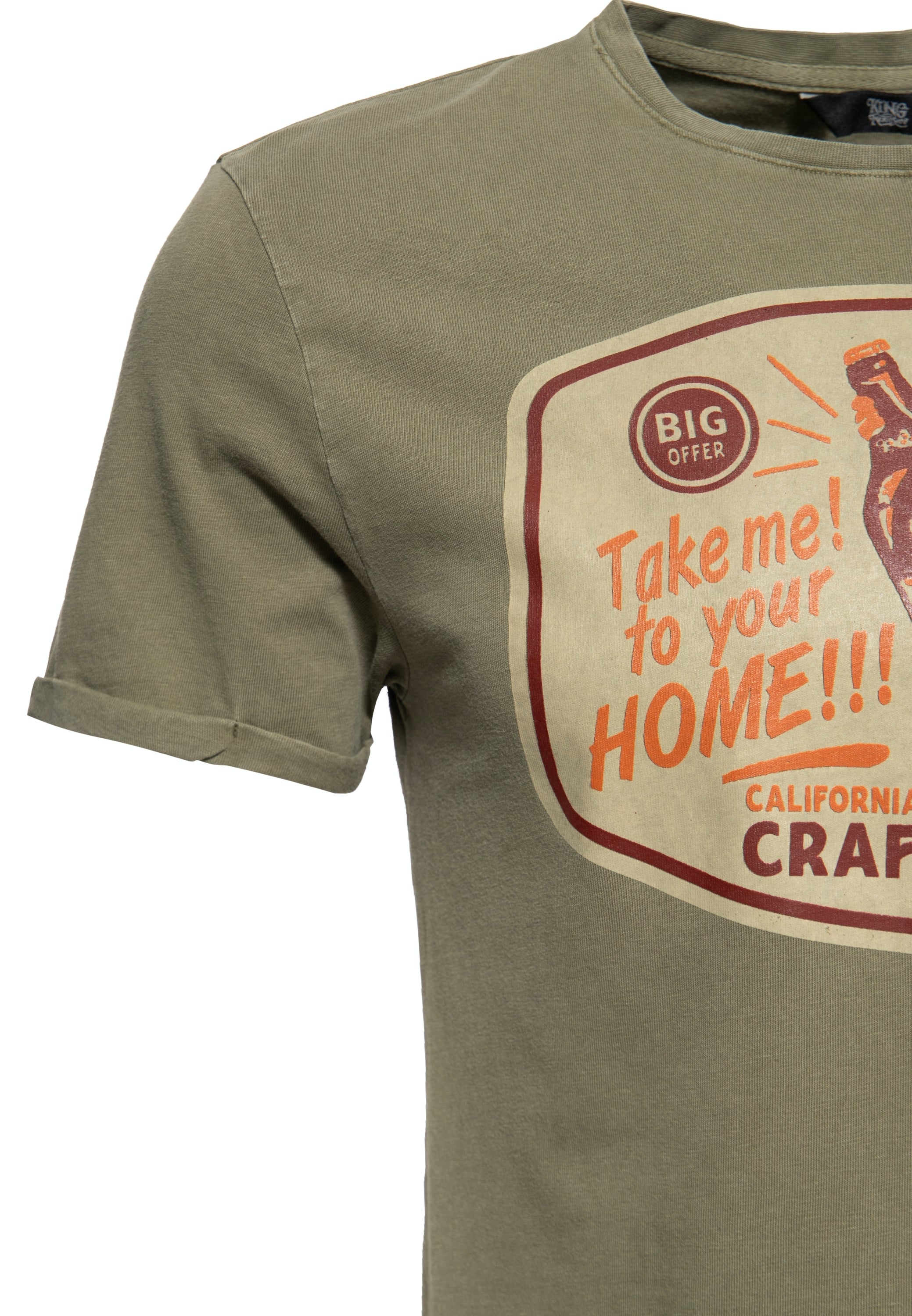 King Kerosin - Oil Washed T-Shirt «Take me home»