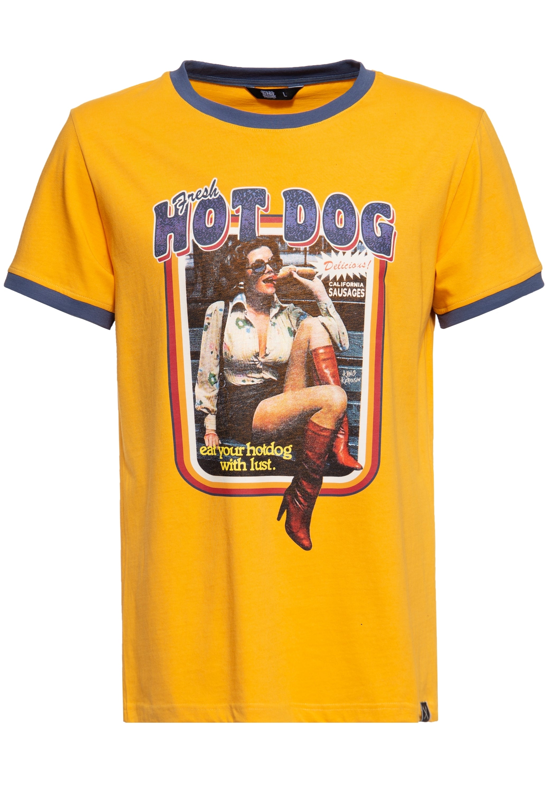 King Kerosin - Oldschool Ringer T-Shirt «Hot Dog»
