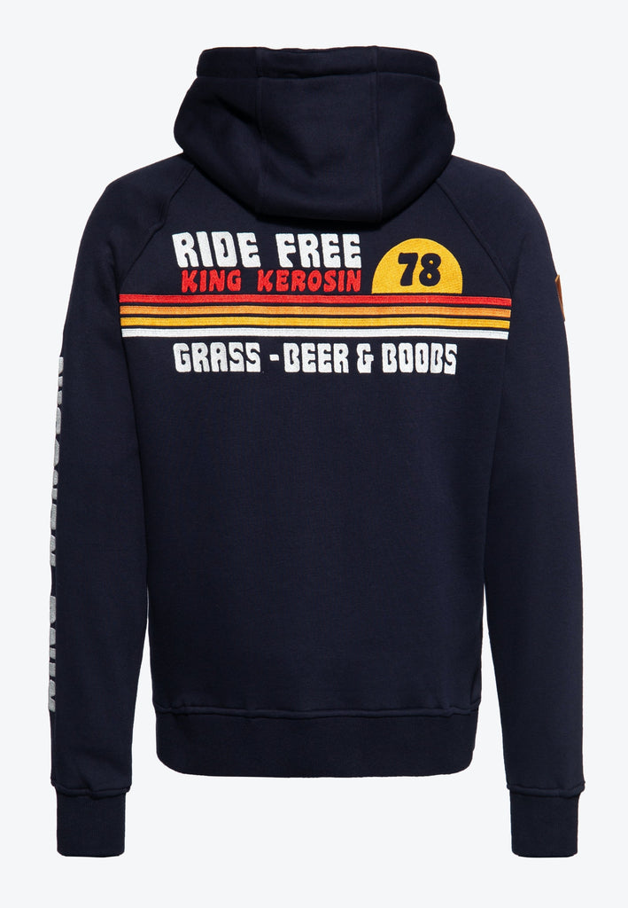 Queen Kerosin Outdoor Sweatjacke «KK Adventure Gear - Ride Free»