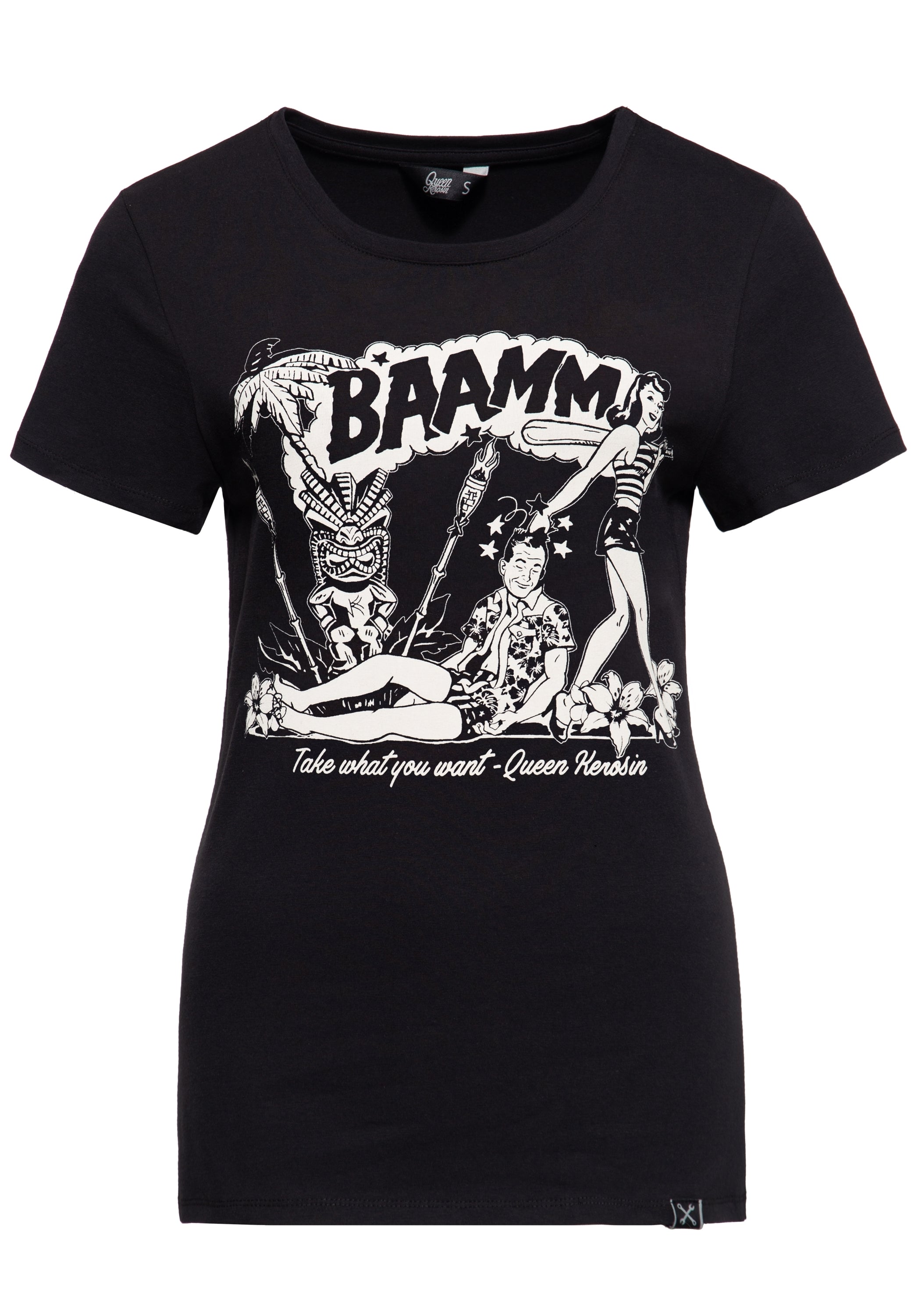 Print T-Shirt «Bammm» T-Shirts von Queen Kerosin