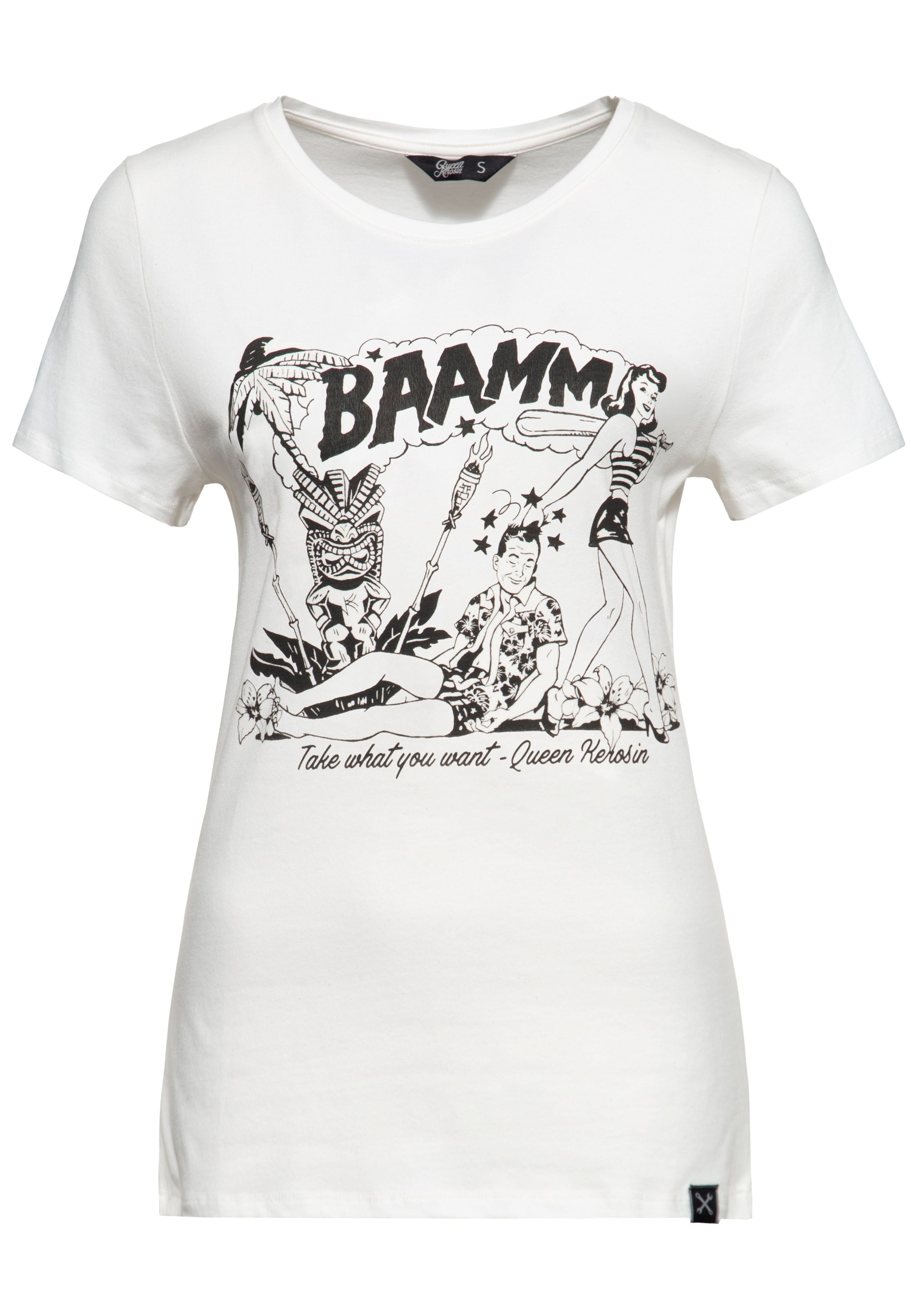 Print T-Shirt «Bammm» T-Shirts von Queen Kerosin
