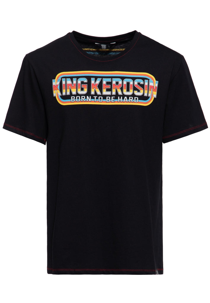 Queen Kerosin Print T-Shirt «Born to be Hard»