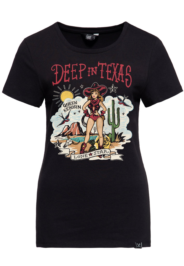 Queen Kerosin Print T-Shirt «Deep in Texas»