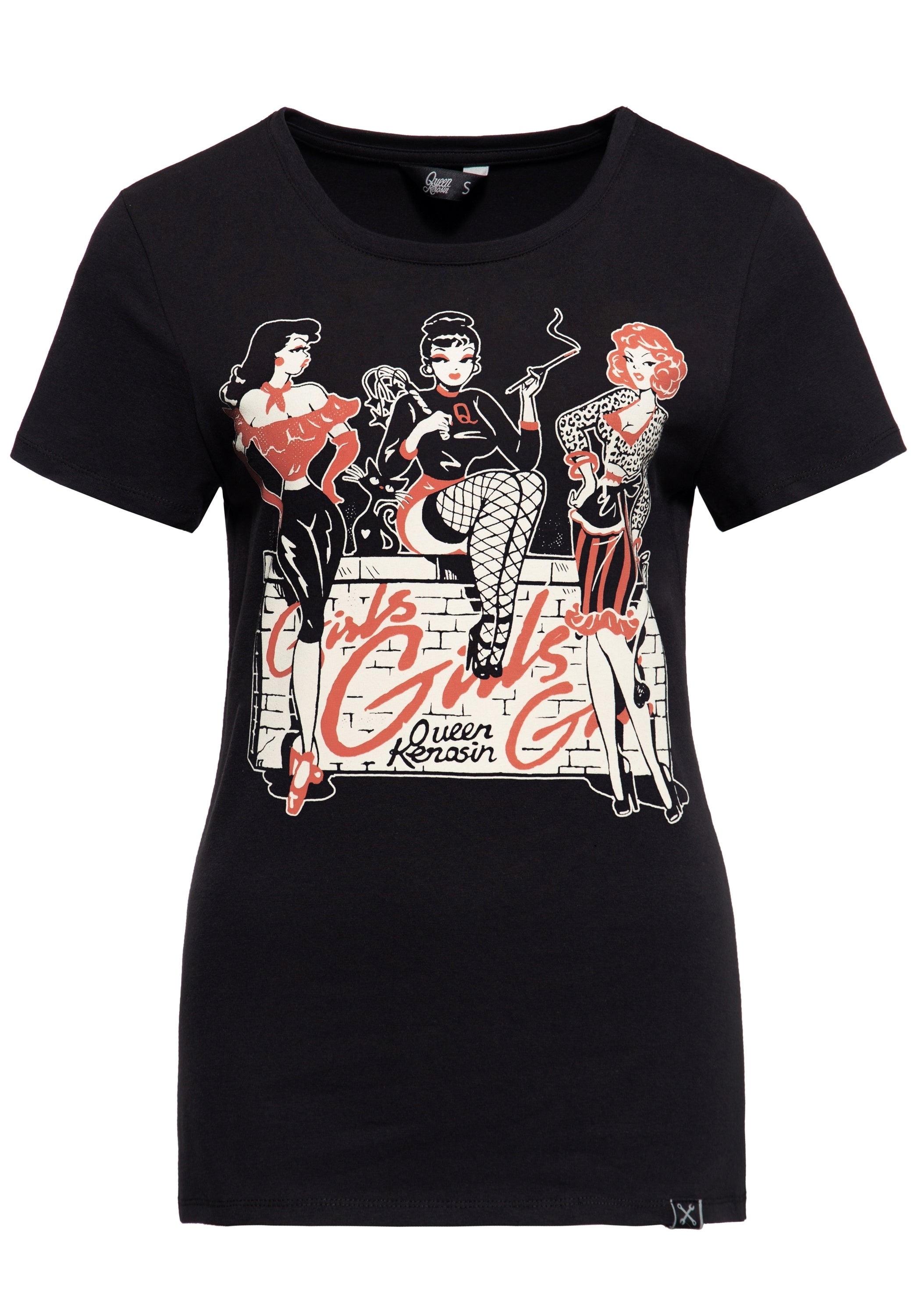 Print T-Shirt «Girls Girls Girls» - KING KEROSIN