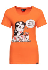 Print T-Shirt «I Drink to make you pretty» T-Shirts von Queen Kerosin