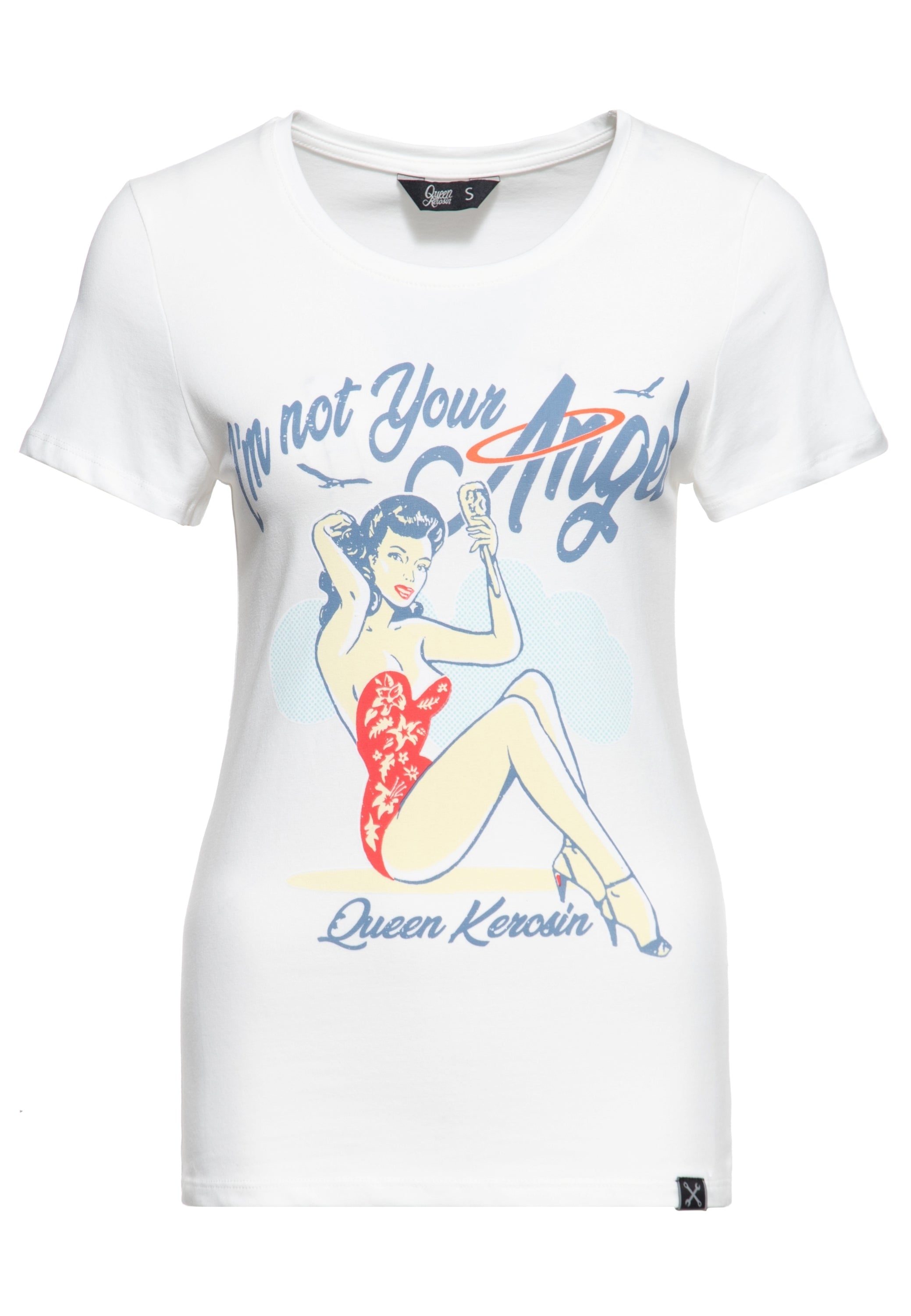 Print T-Shirt «I´m not your Angel» T-Shirts von Queen Kerosin