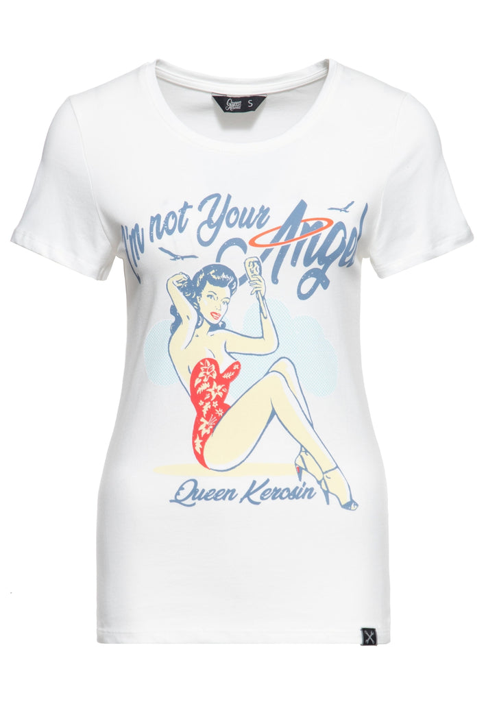 Queen Kerosin Print T-Shirt «I´m not your Angel»