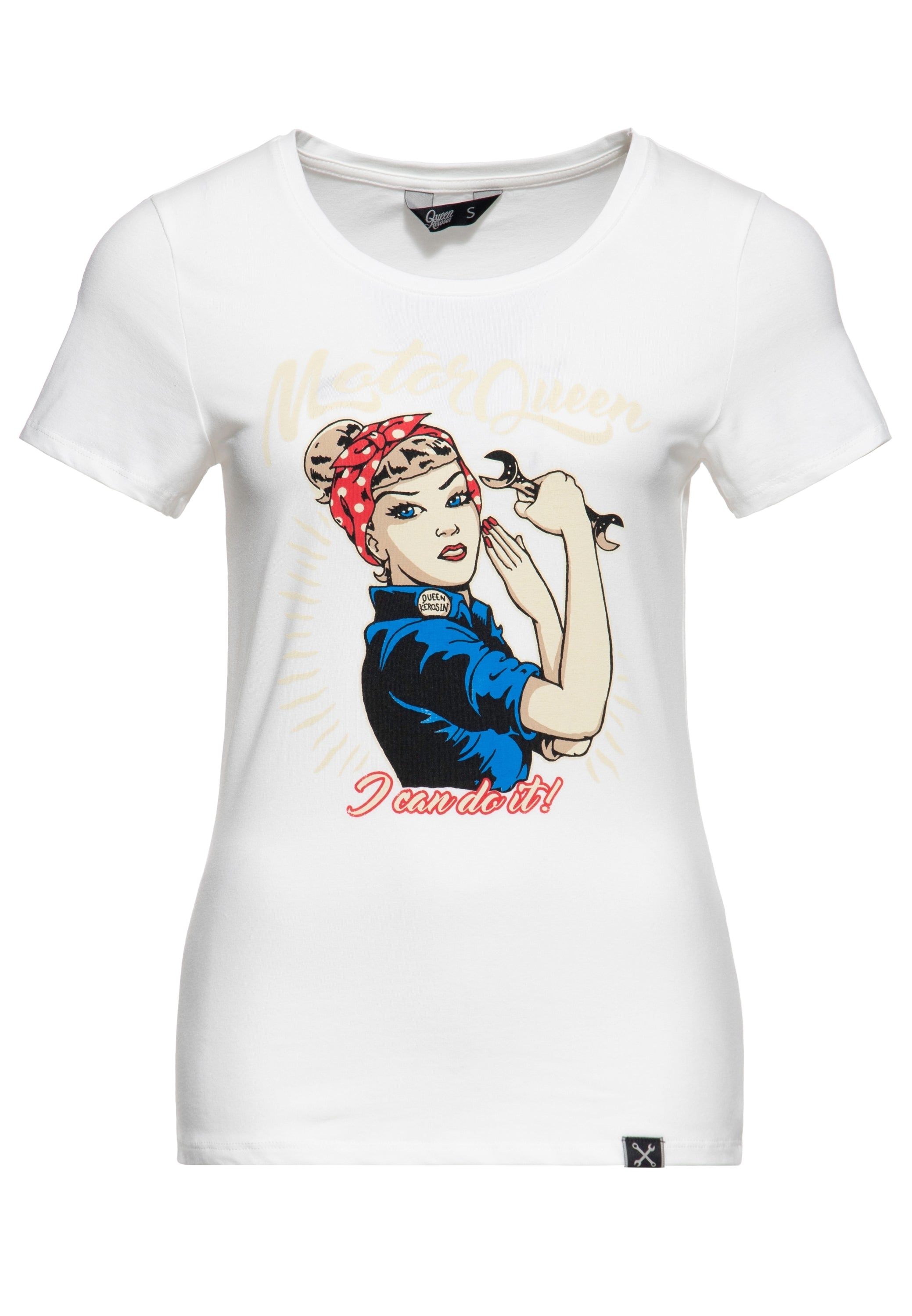 Print T-Shirt «Motor Queen I can do it» - KING KEROSIN