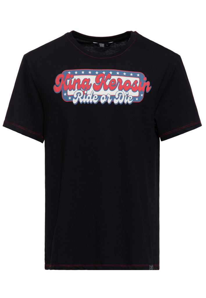 Queen Kerosin Print T-Shirt «Ride or Die»