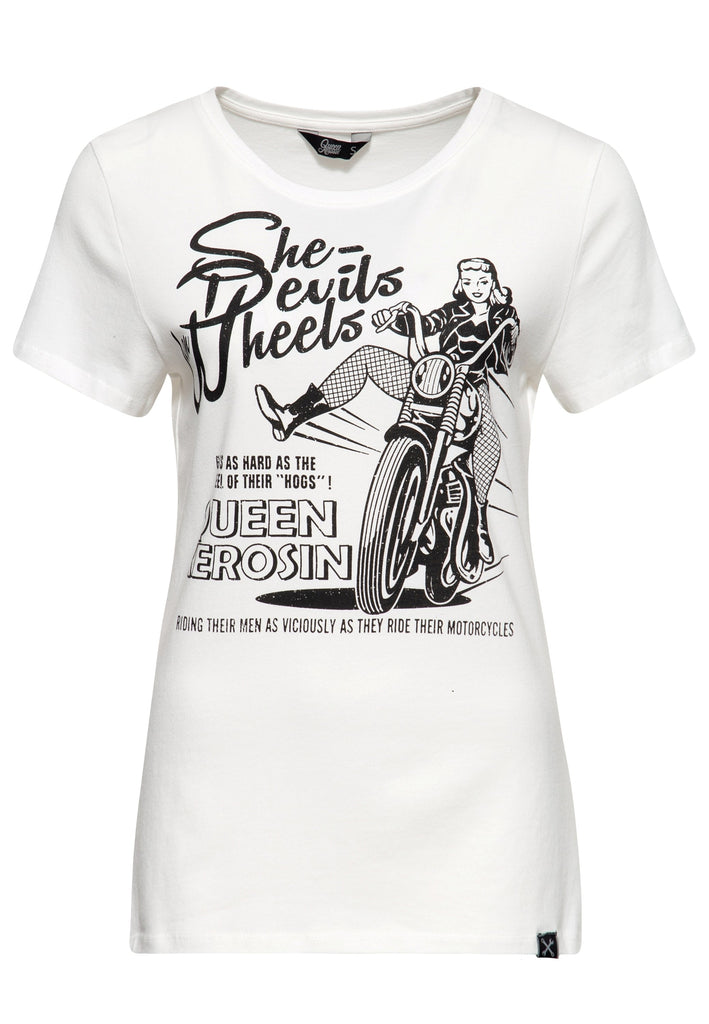 Print T-Shirt «She devils on wheels» - KING KEROSIN