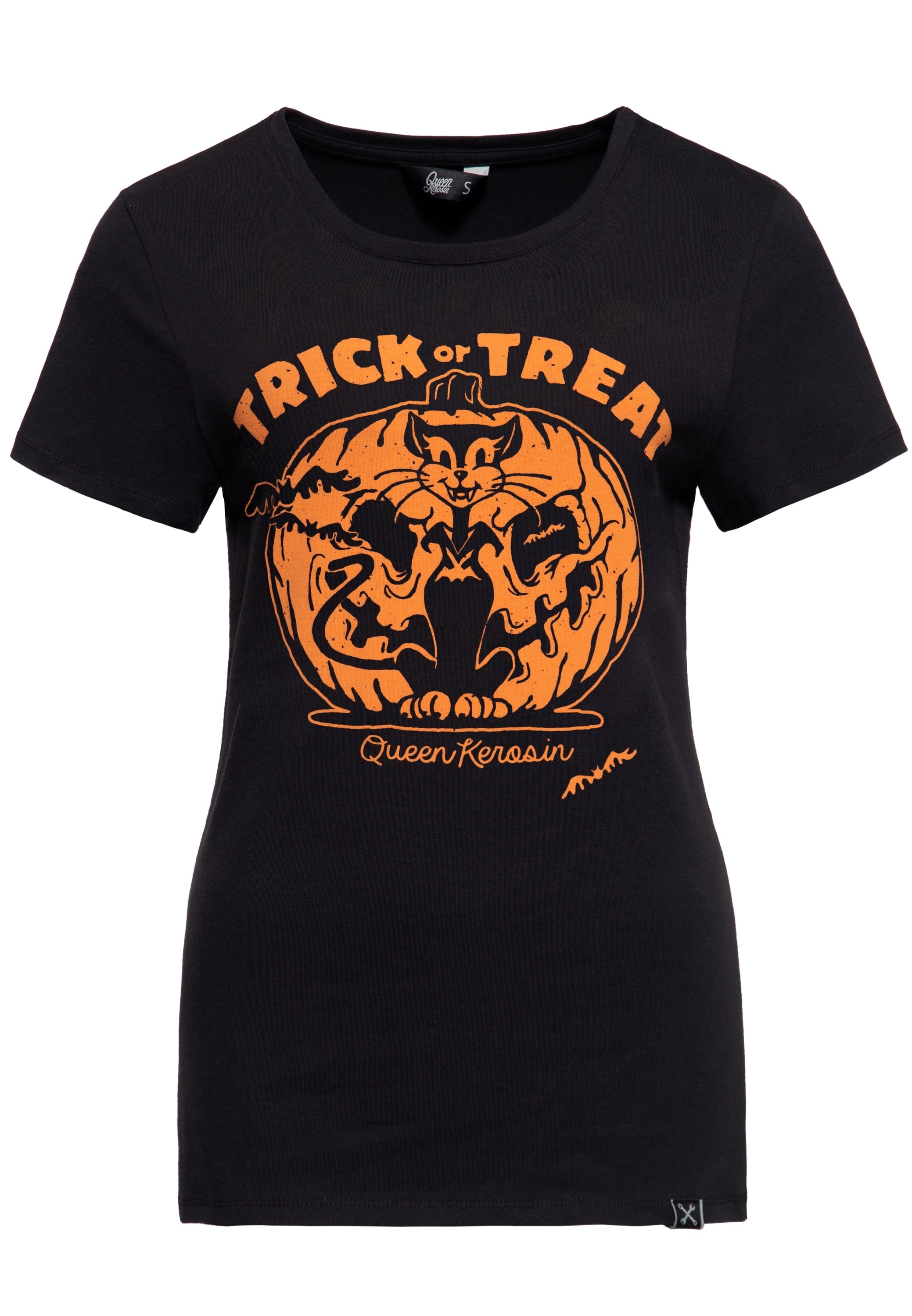 Print T-Shirt «Trick or Treat» T-Shirts von Queen Kerosin