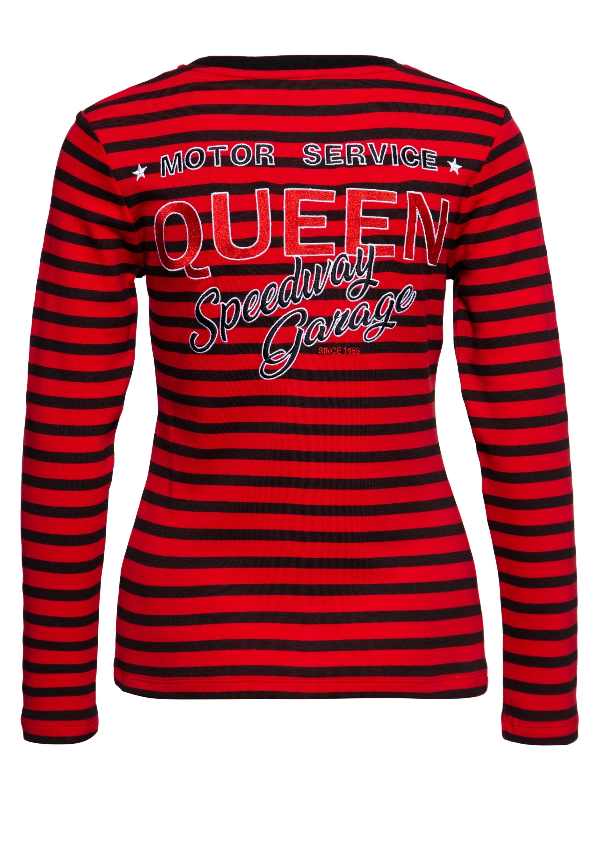 Queen Kerosin - Ringel Longsleeve «Motor Service Queen»