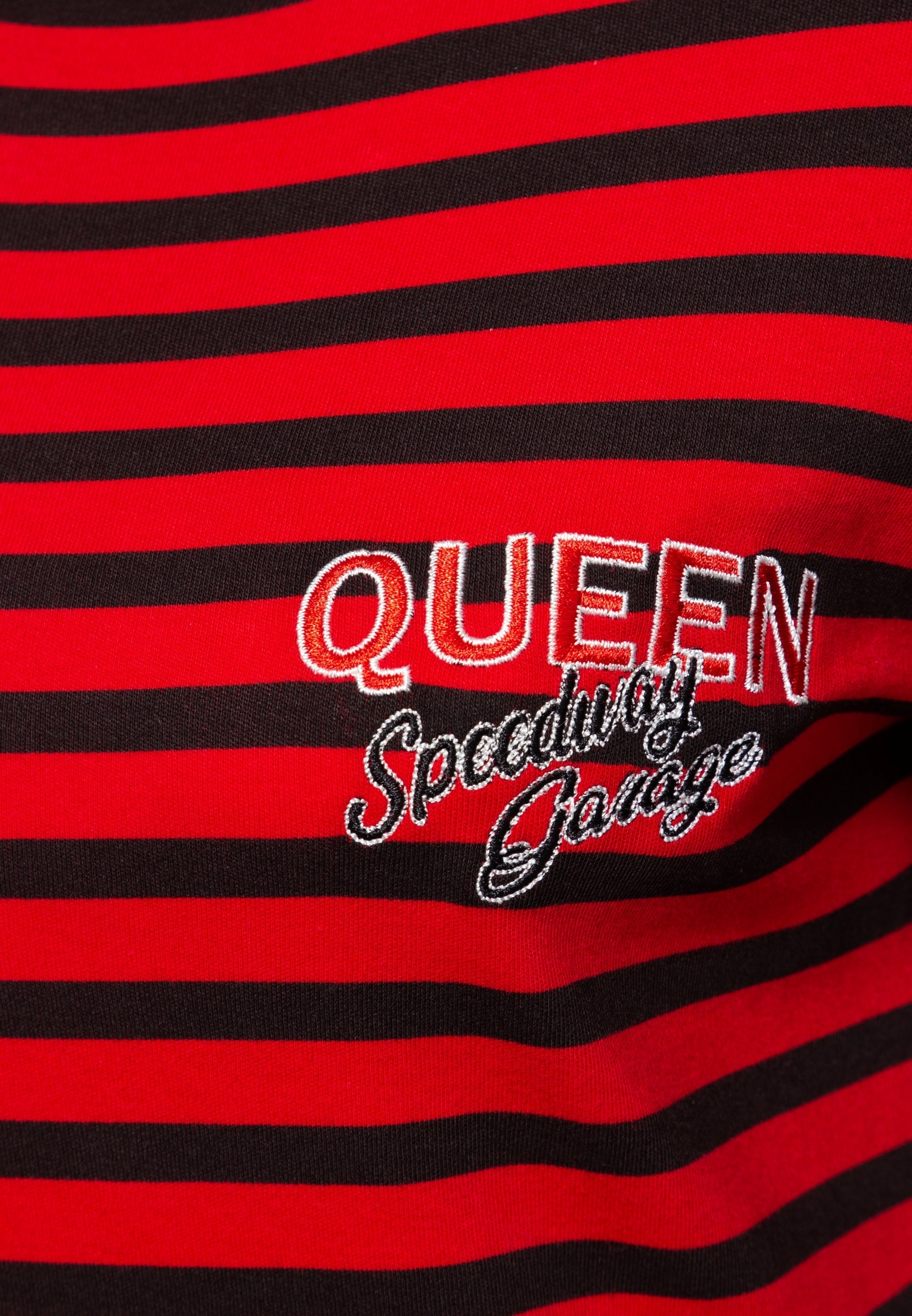 Queen Kerosin - Ringel Longsleeve «Motor Service Queen»