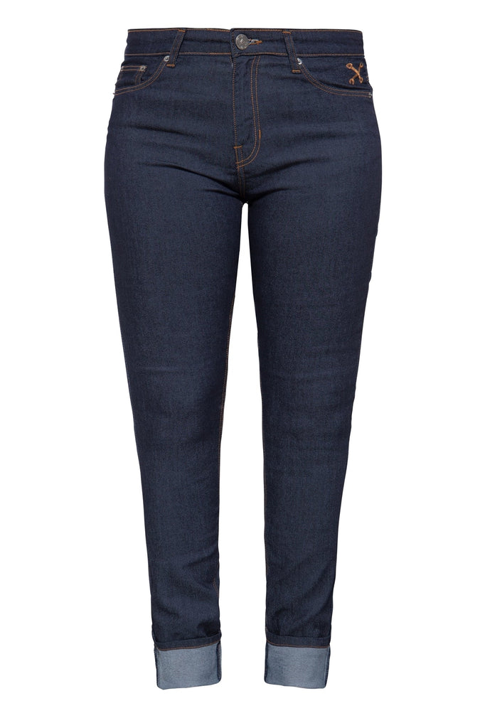 Queen Kerosin - Slim Fit Jeans im 5-Pocket-Design mit bestickten Gesäßtaschen
