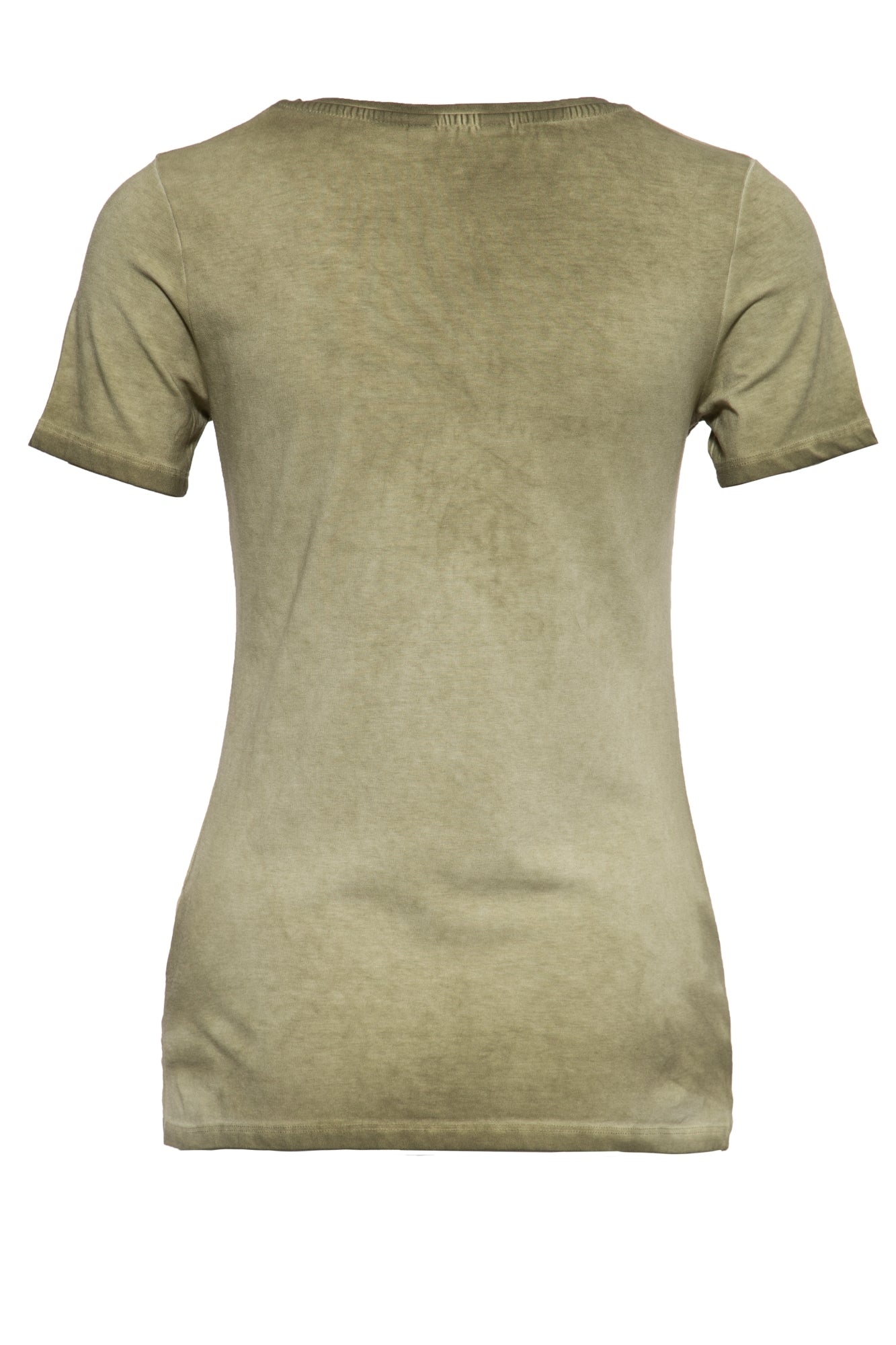 Queen Kerosin - Slim Fit T-Shirt mit Retro-Print und Oilwash-Effekt «Velden Village 2020»