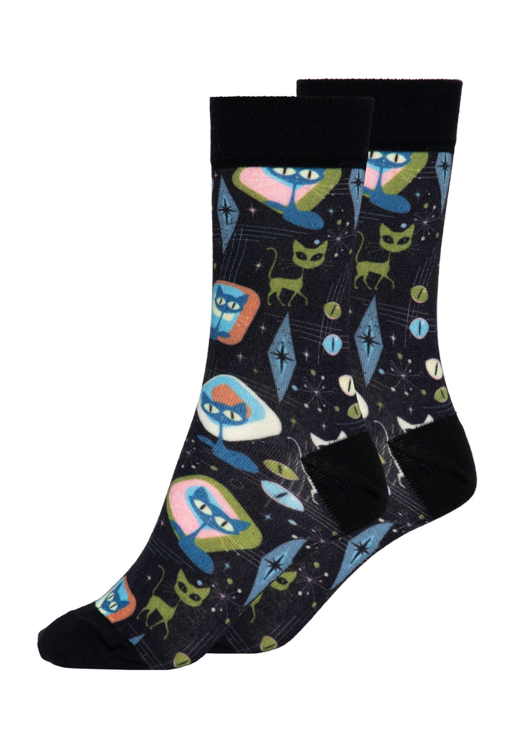 Queen Kerosin - Socken «Retro Cats»