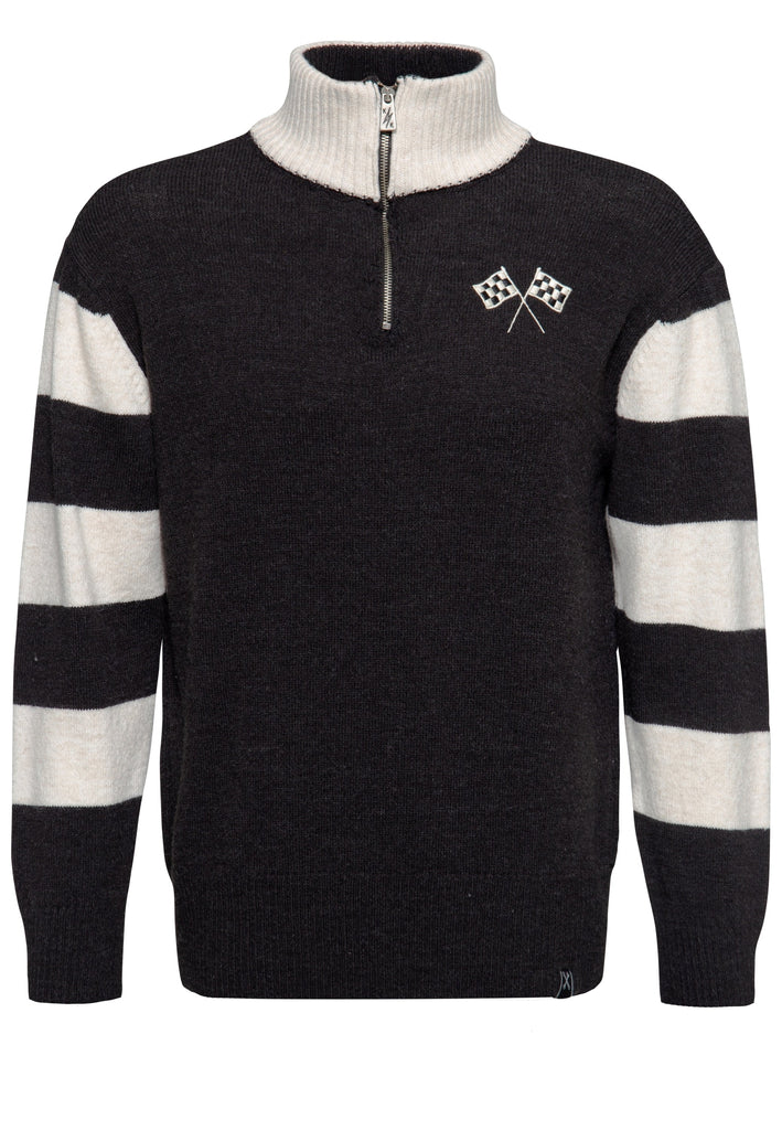 Queen Kerosin Strickpullover «KK Motor Crew»