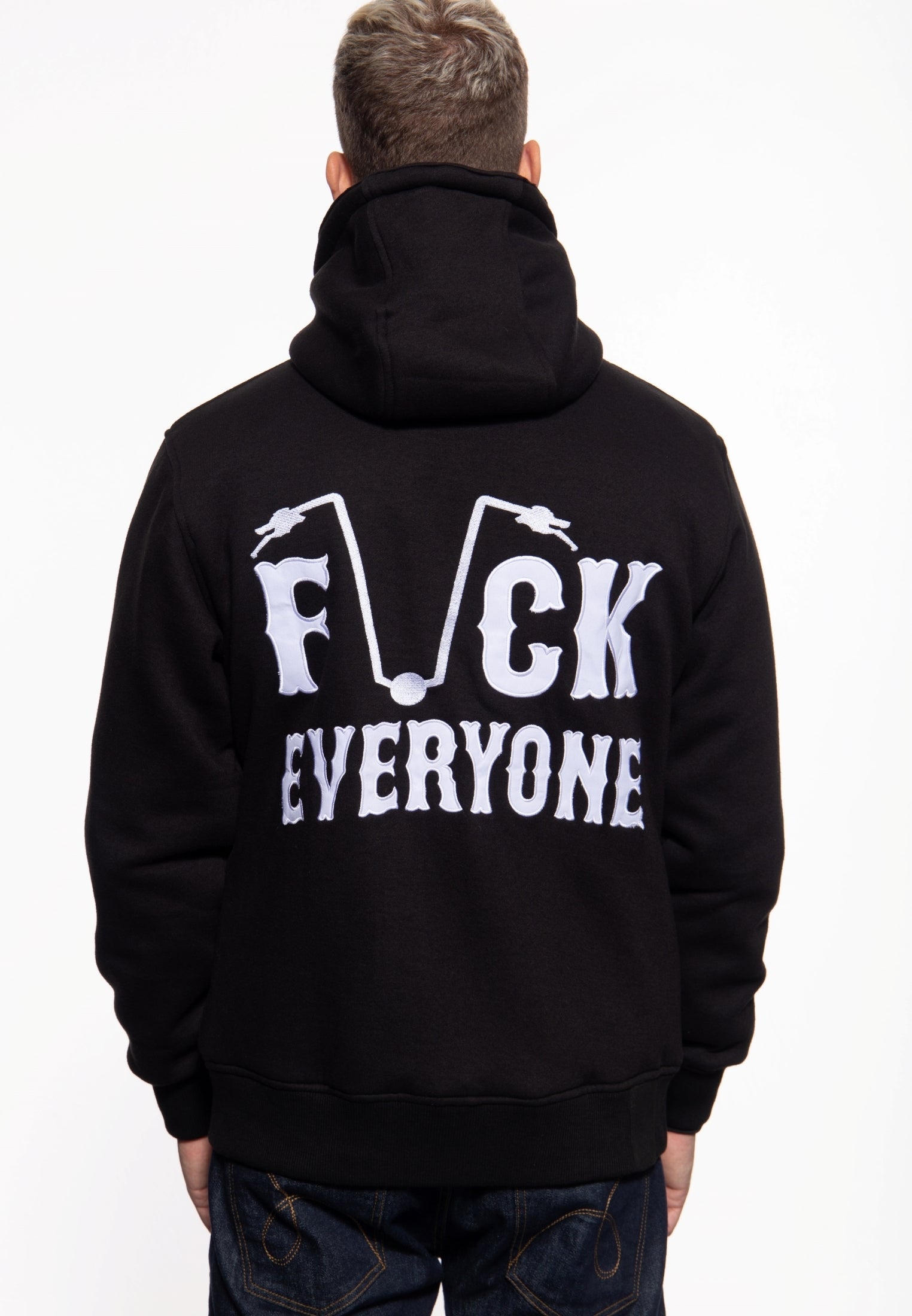 King Kerosin - Sweatjacke mit Kapuze «Fuck Everyone»