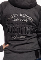 Queen Kerosin - Sweatjacke mit Kapuze «Gasoline Junkies»