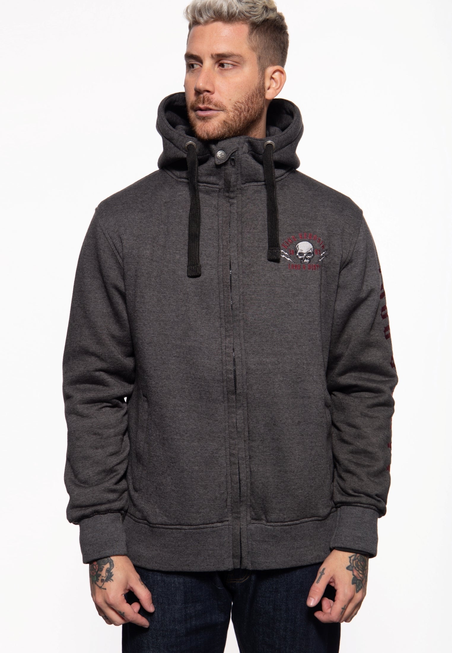 King Kerosin - Sweatjacke mit Kapuze «Loud and Dirty»
