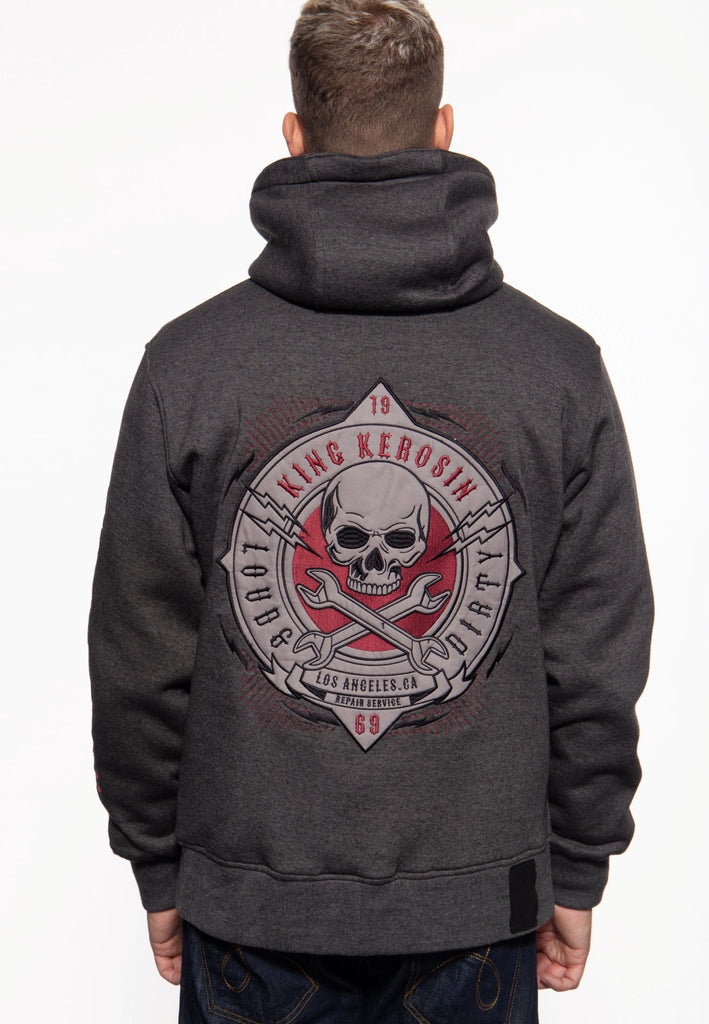 Queen Kerosin Sweatjacke mit Kapuze «Loud and Dirty»