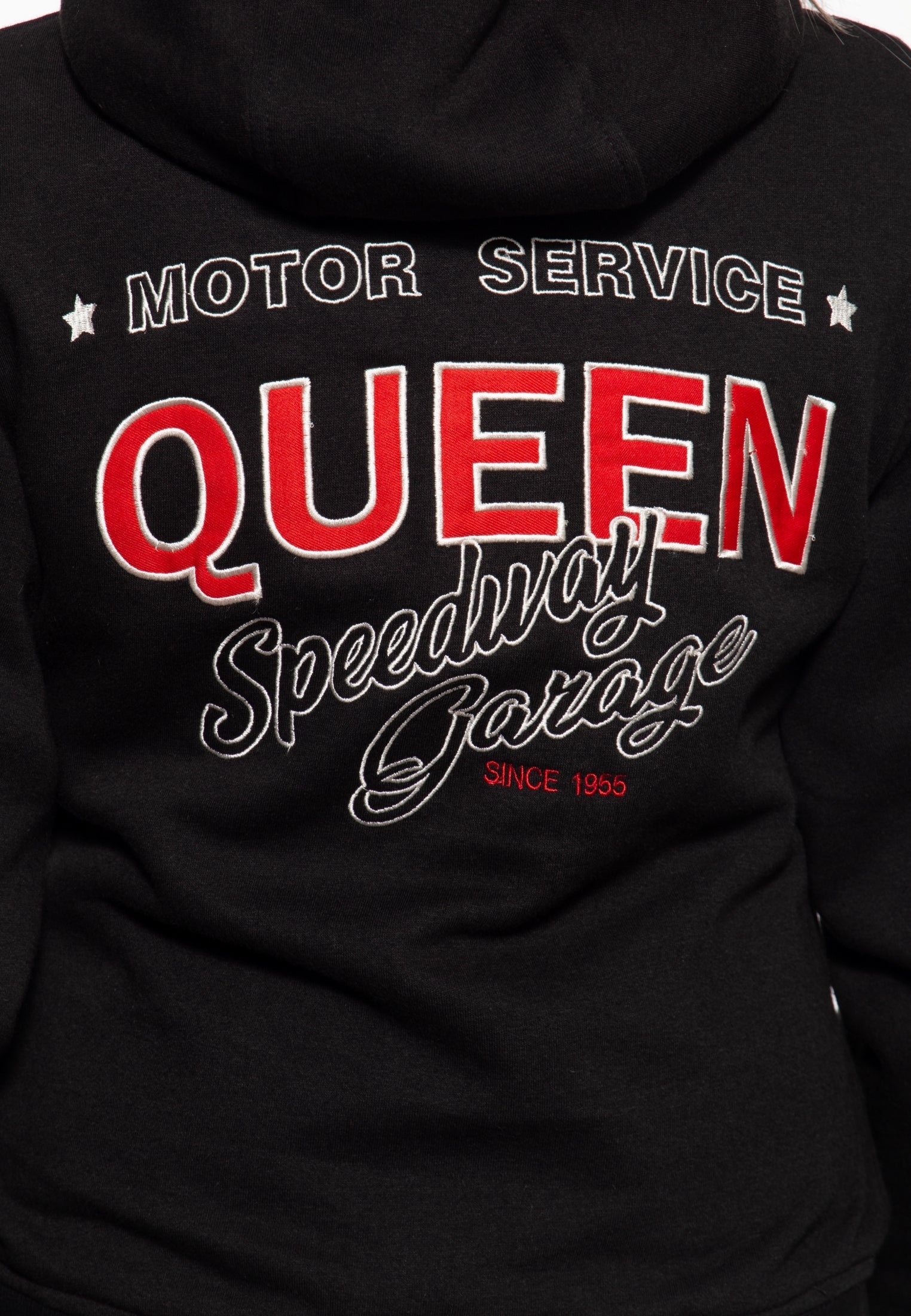 Queen Kerosin - Sweatjacke mit Kapuze «Speedway Garage»