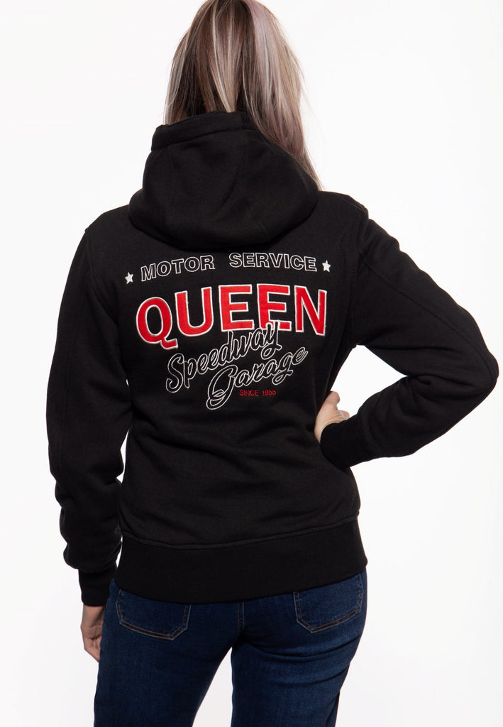 Queen Kerosin - Sweatjacke mit Kapuze «Speedway Garage»